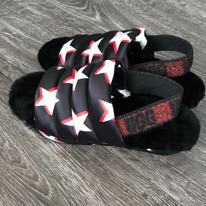 UGG Puff YEAH STARS SLIDE SATIN  SLIPPERS